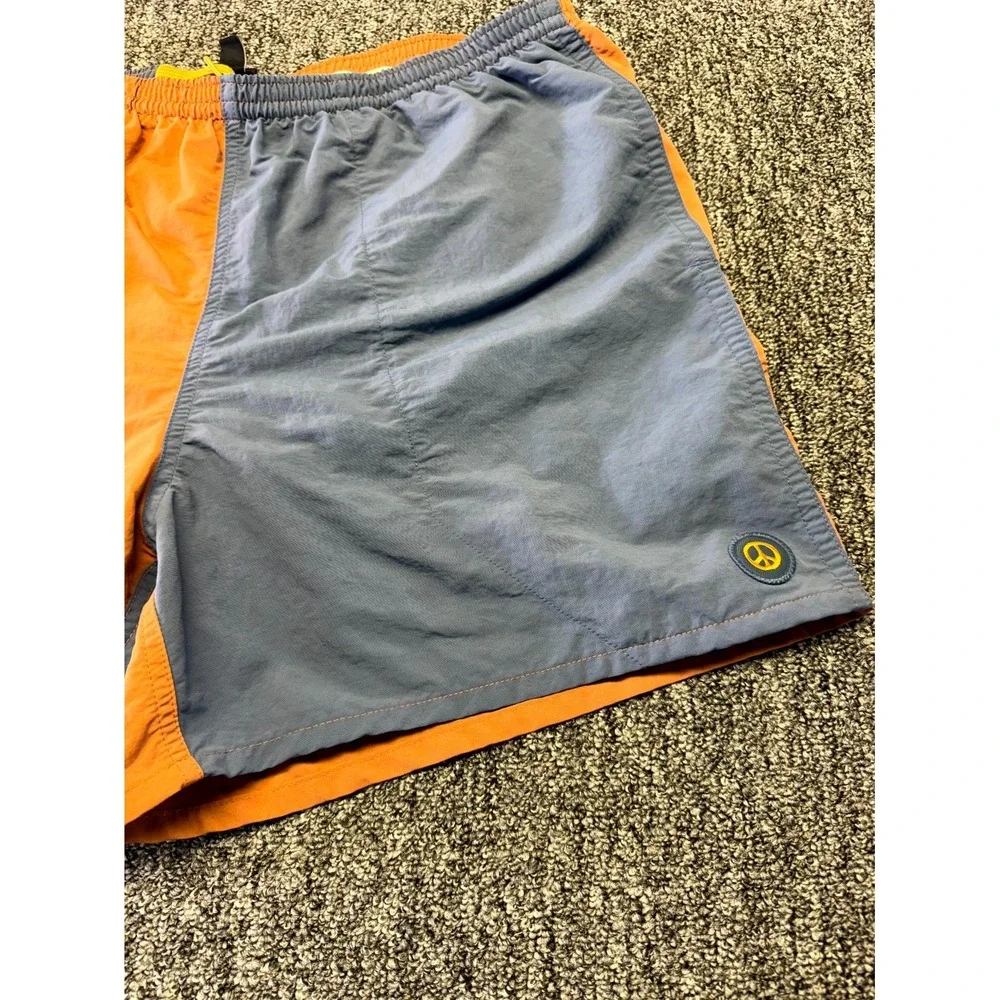 Patagonia Swim Shorts Mens Large Blue Orange Two Tone Nylon NetPlus Shells